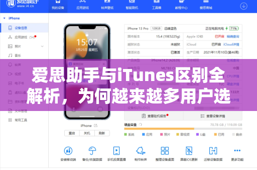 爱思助手与iTunes区别全解析，为何越来越多用户选择爱思助手下载？